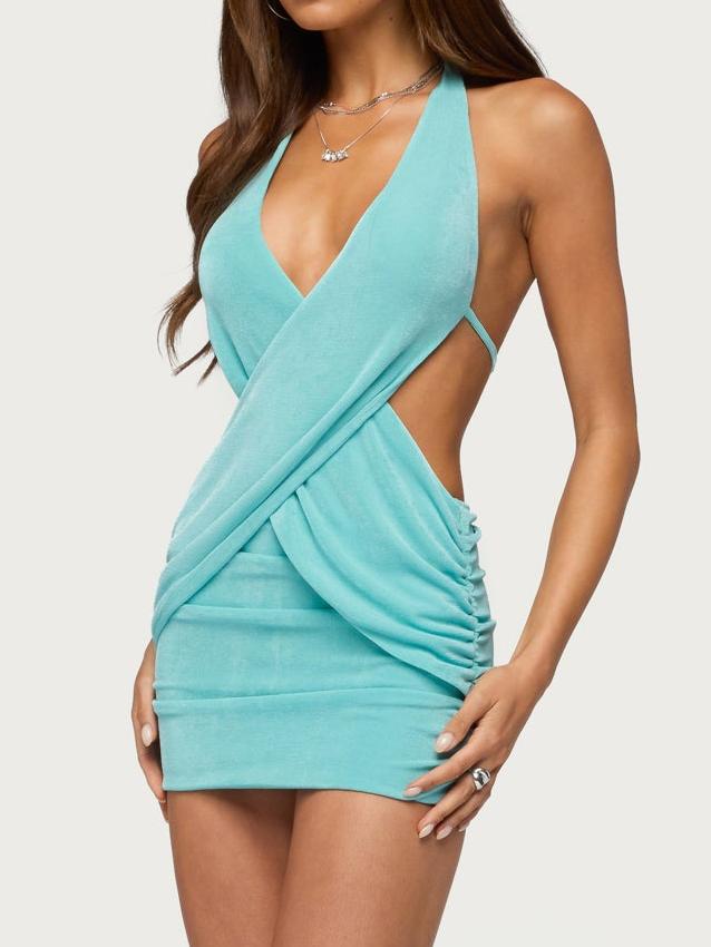 Rovelle Crossover Backless Mini Dress