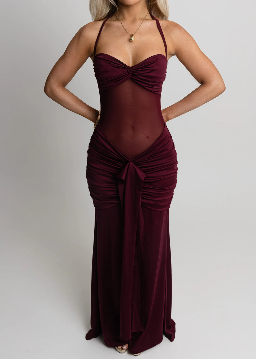 Timeless Passion Maxi Dress- Wine