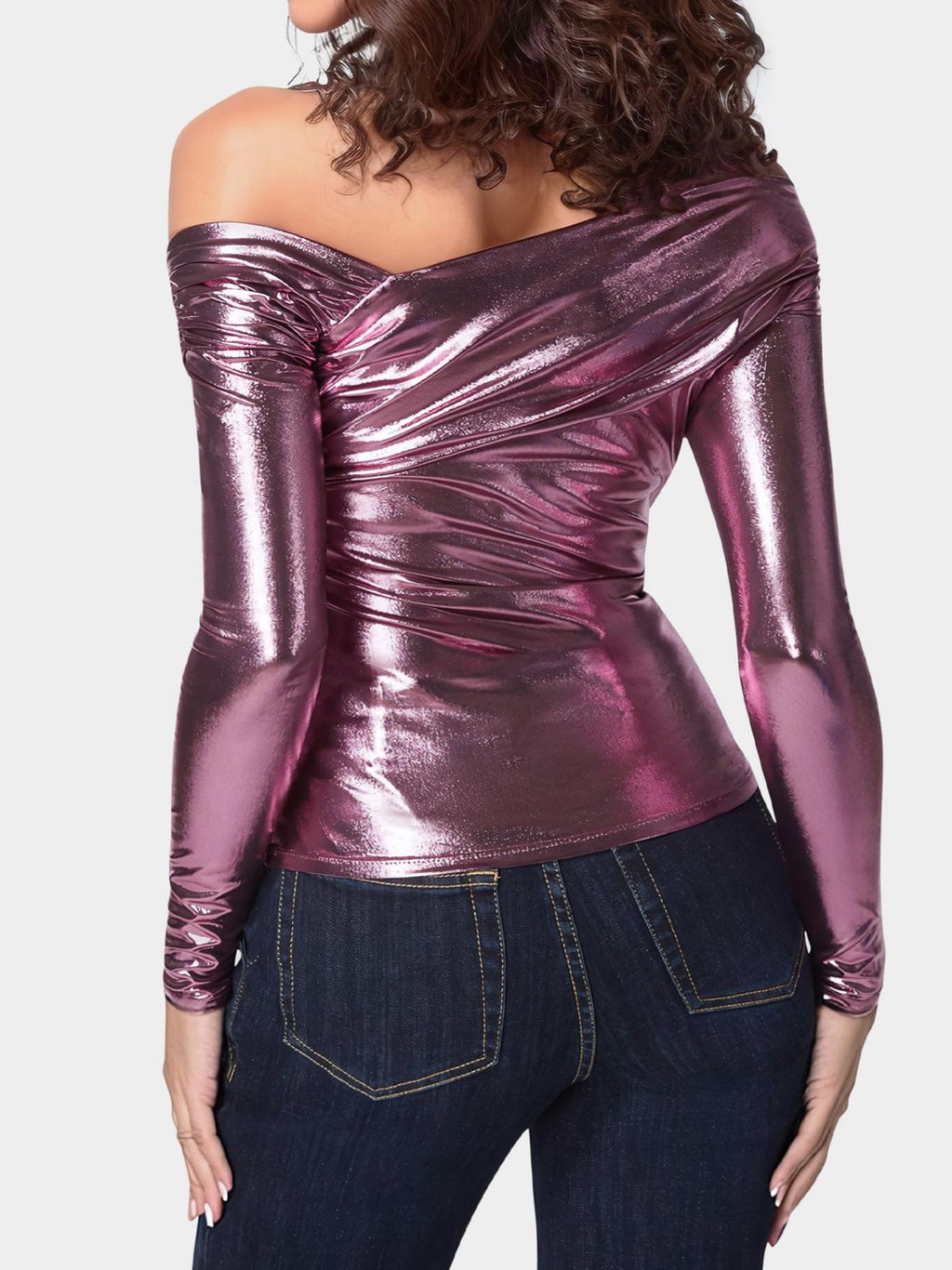Asymmetric Draped Knit Top