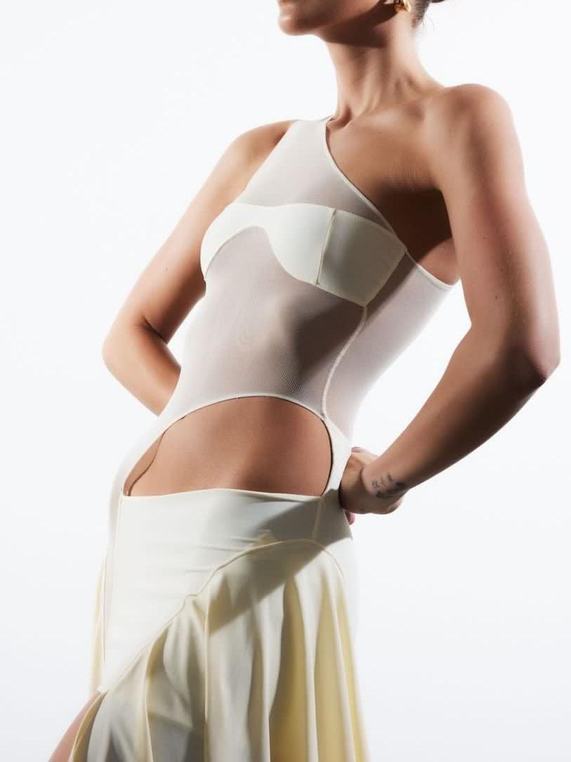 Asymmetric Cutout Two Piece Set