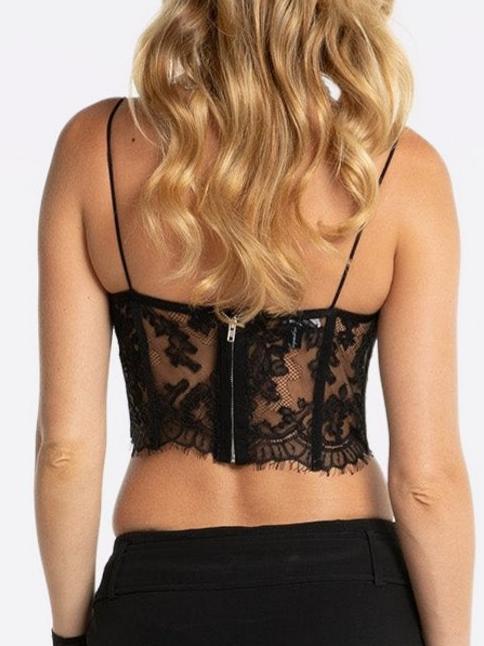 Audrina Lace Top (Black)
