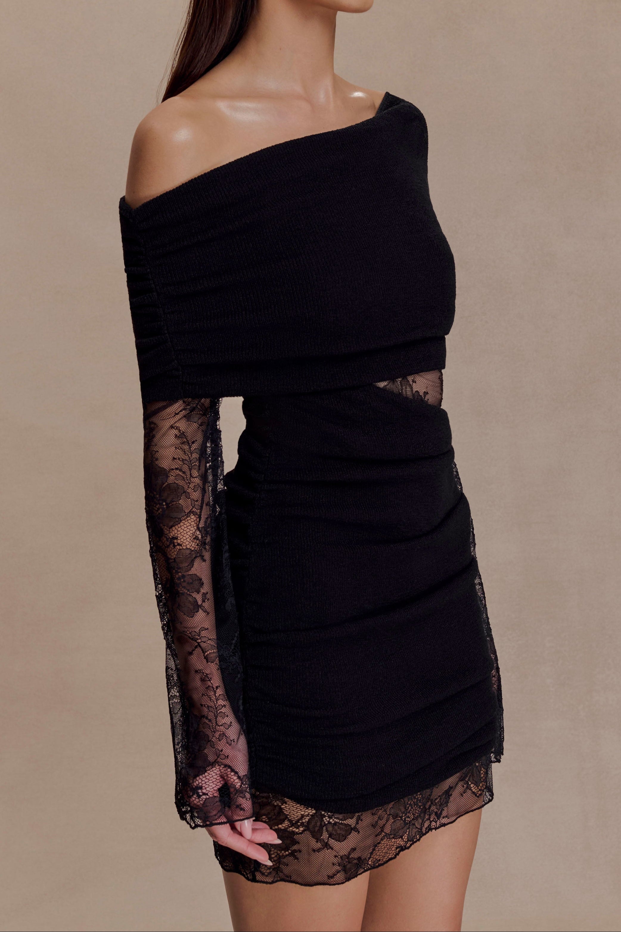 Lace Knit Mini Dress