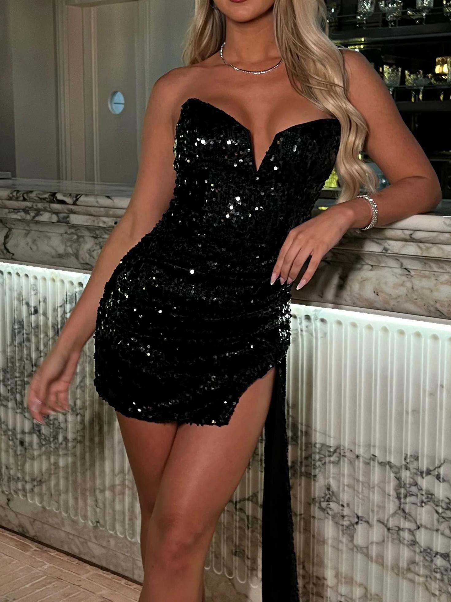 Kiss And Tell Sparkle Mini Dress