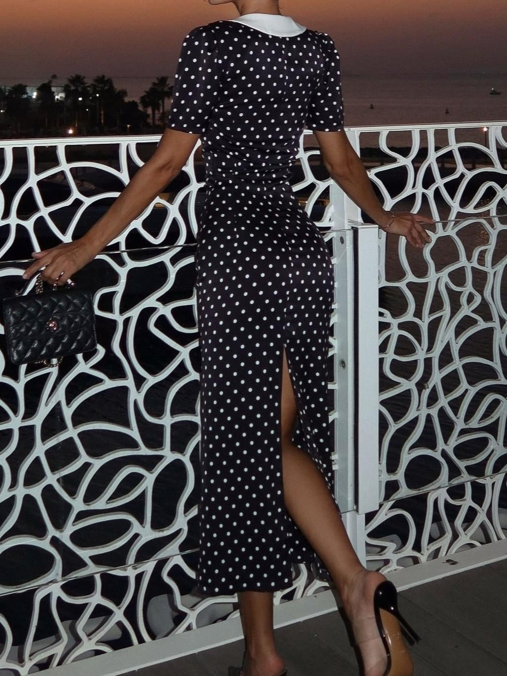 Manon Polka Dot Vintage Midi Dress