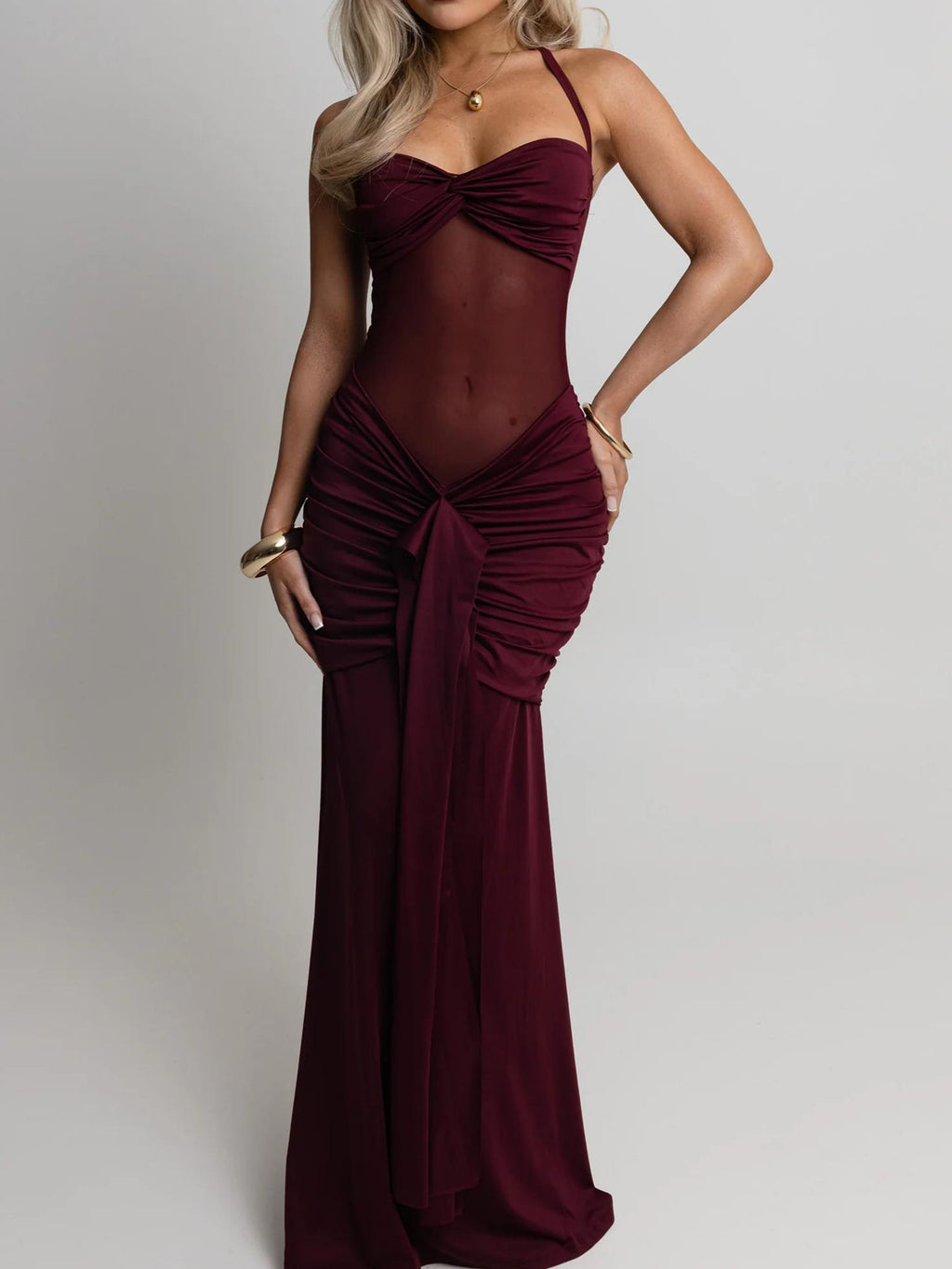 Timeless Passion Maxi Dress- Wine