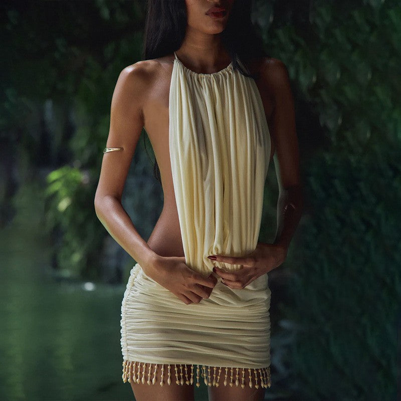 Tropical Siren Tassel Mini Dress