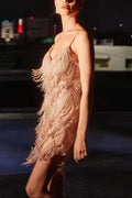 Aurelia Crystal Fringe Mini Dress