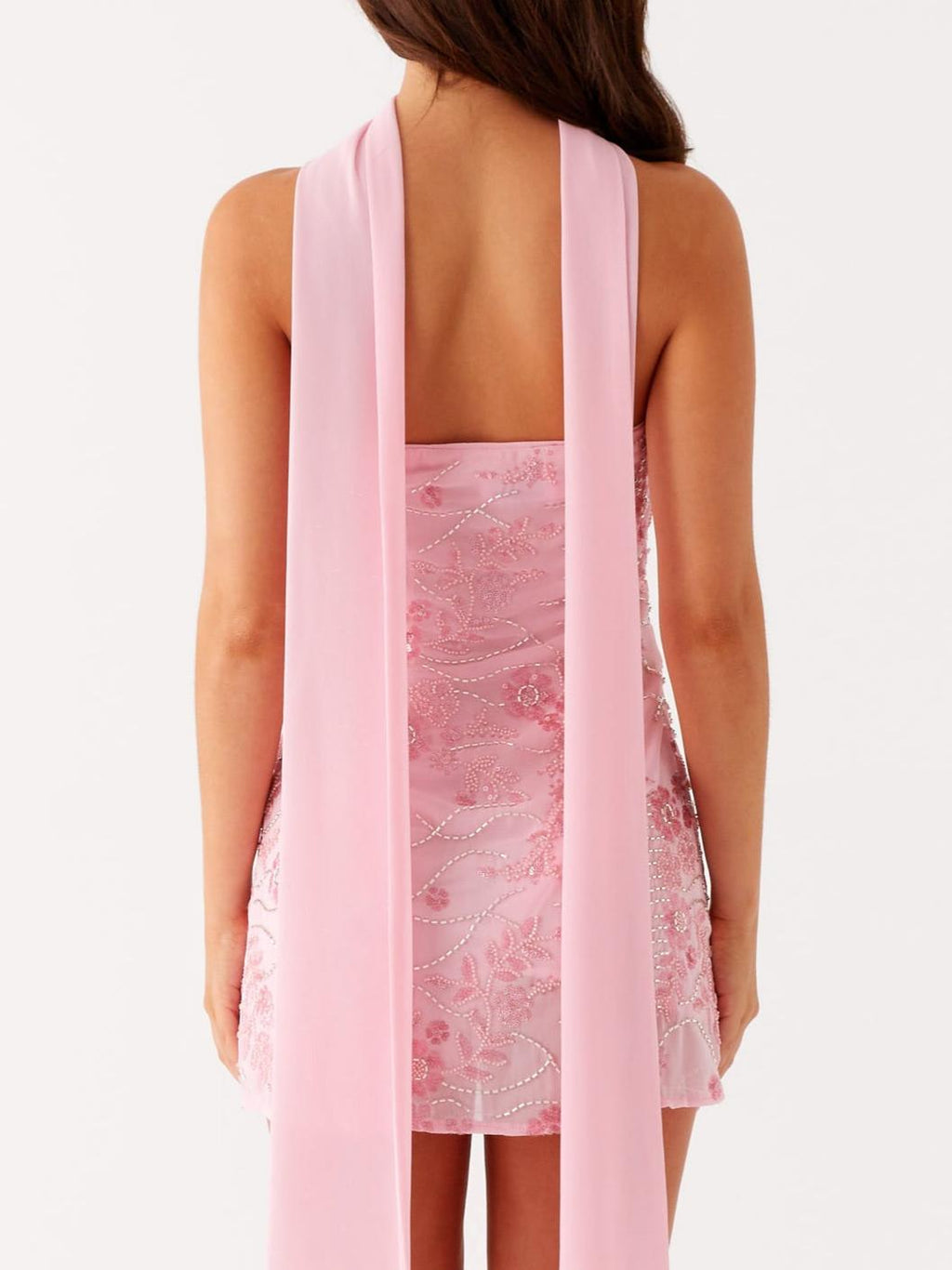 Kiesha Strapless Scarf Mini Dress