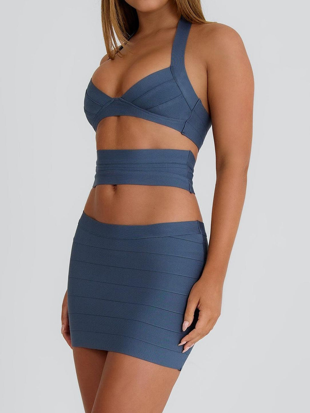Sevan Mini Dress Steel Grey