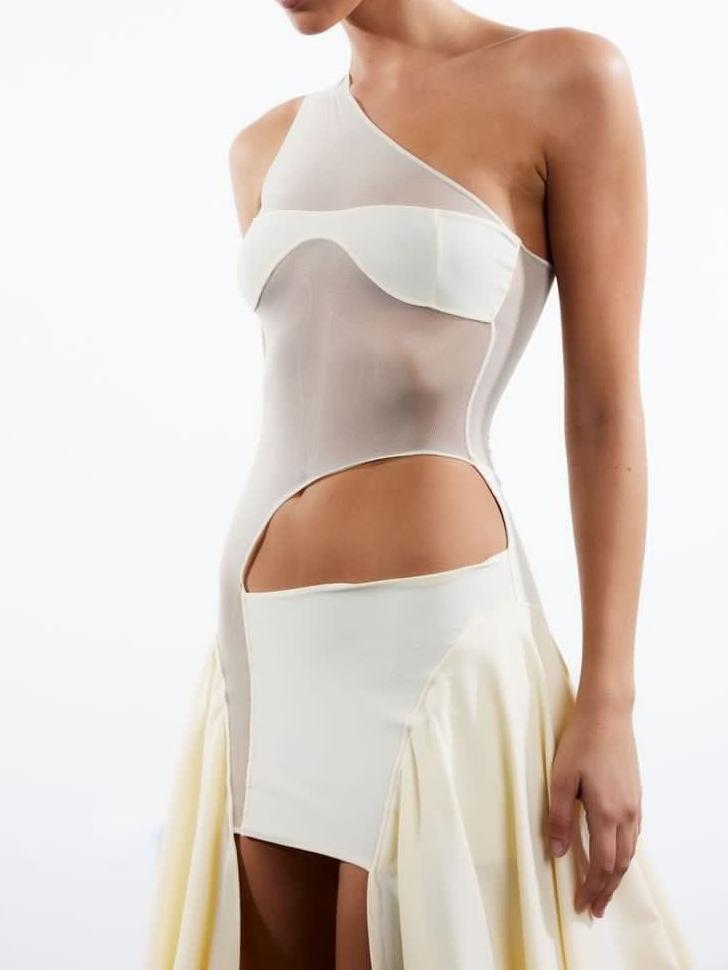Asymmetric Cutout Two Piece Set
