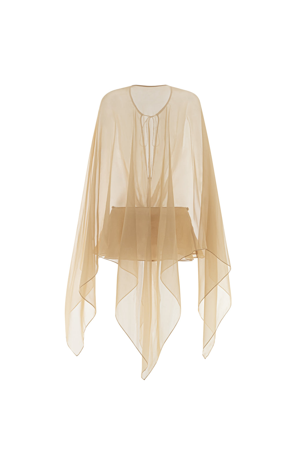 Leonetta Tent Sheer Voile Mini Dress