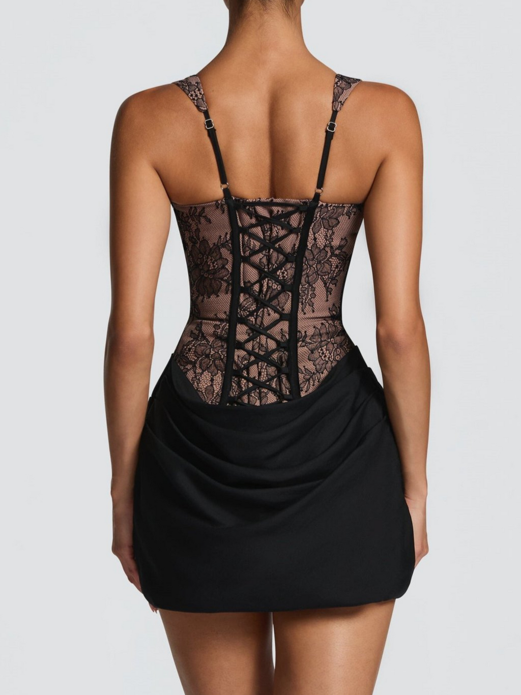 Lace Corset Bodycon Mini Dress