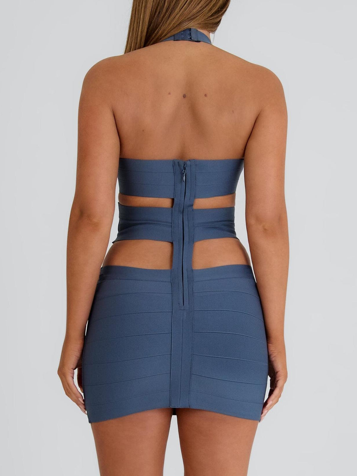Sevan Mini Dress Steel Grey