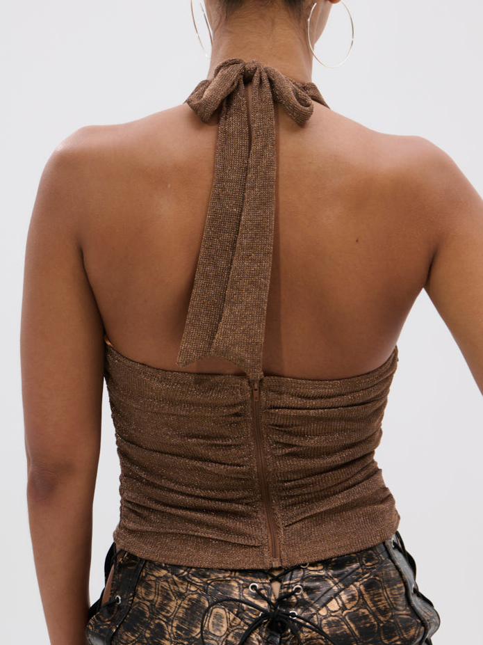 Deep In Love Sliky Halter Neck