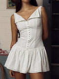 Kissing Booth Mini Dress in Ivory