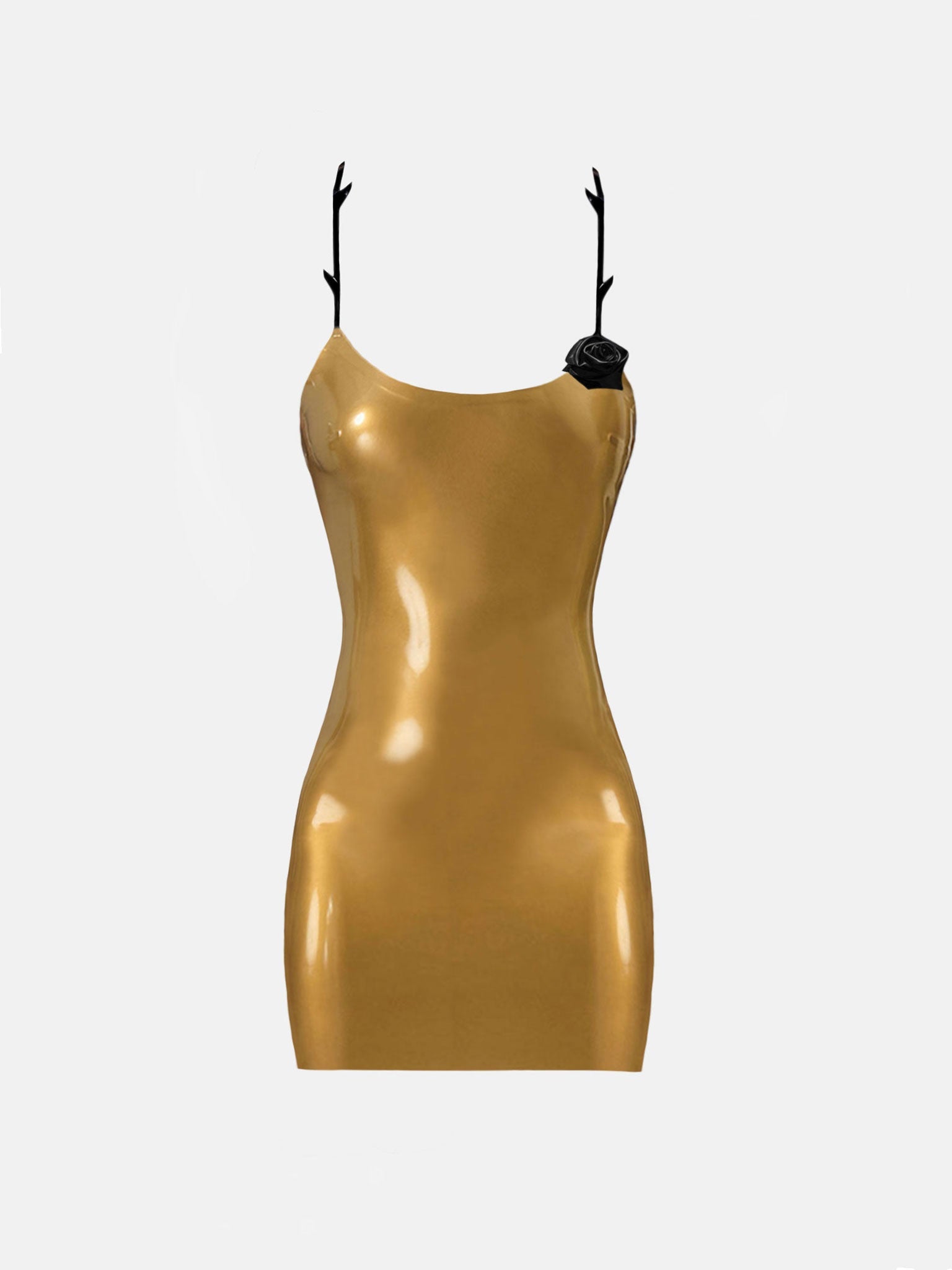 Thorn Latex Dress Gold