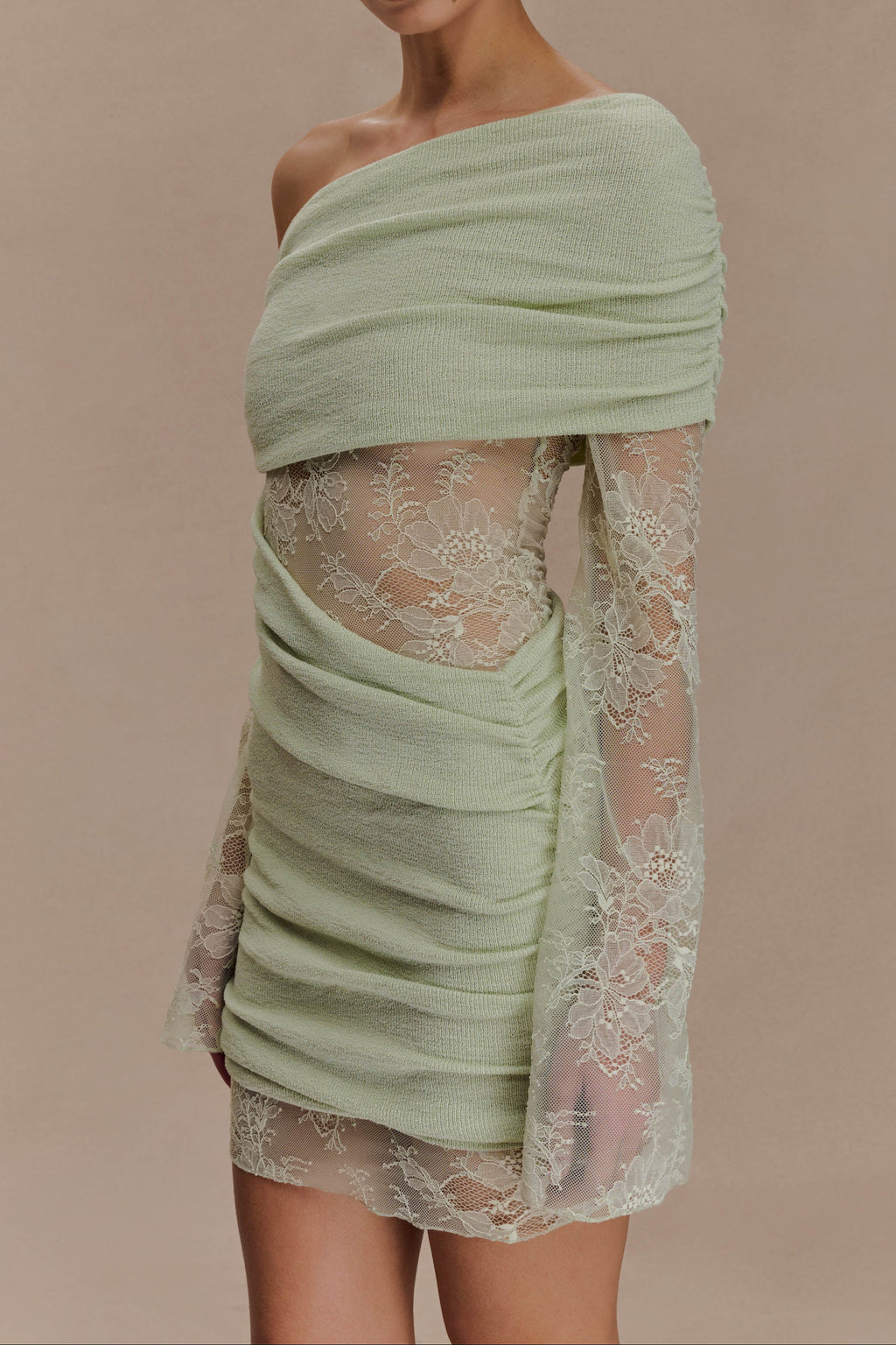 Lace Knit Mini Dress