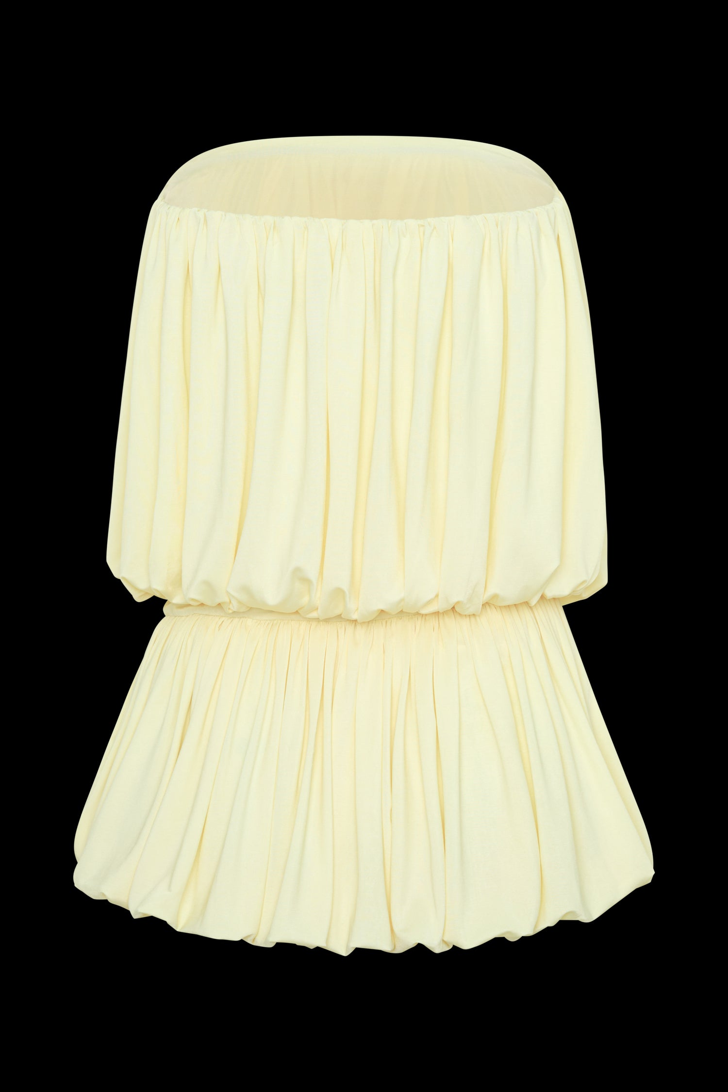 Strapless Gathered Bubble Mini Dress