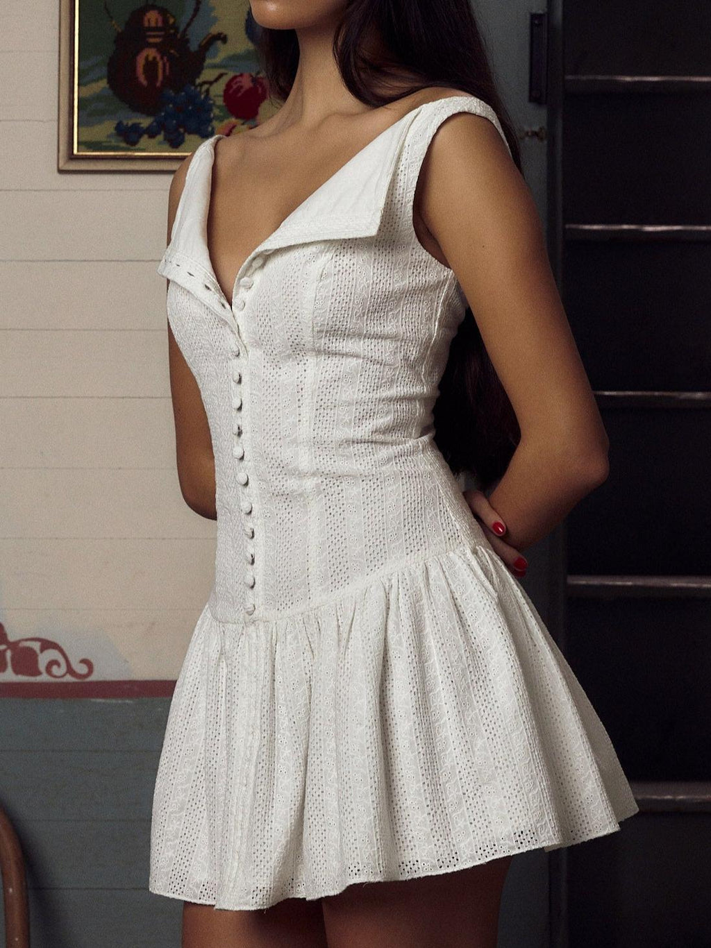 Kissing Booth Mini Dress in Ivory
