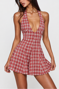 Out Of Nowhere Halter Mini Dress