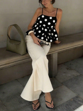 Dot Muse Peplum Cami Top