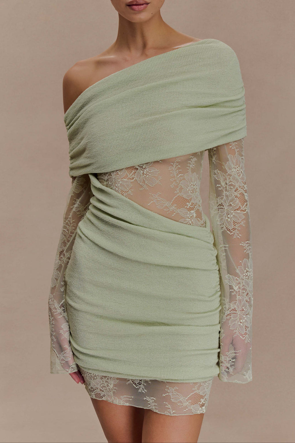 Lace Knit Mini Dress