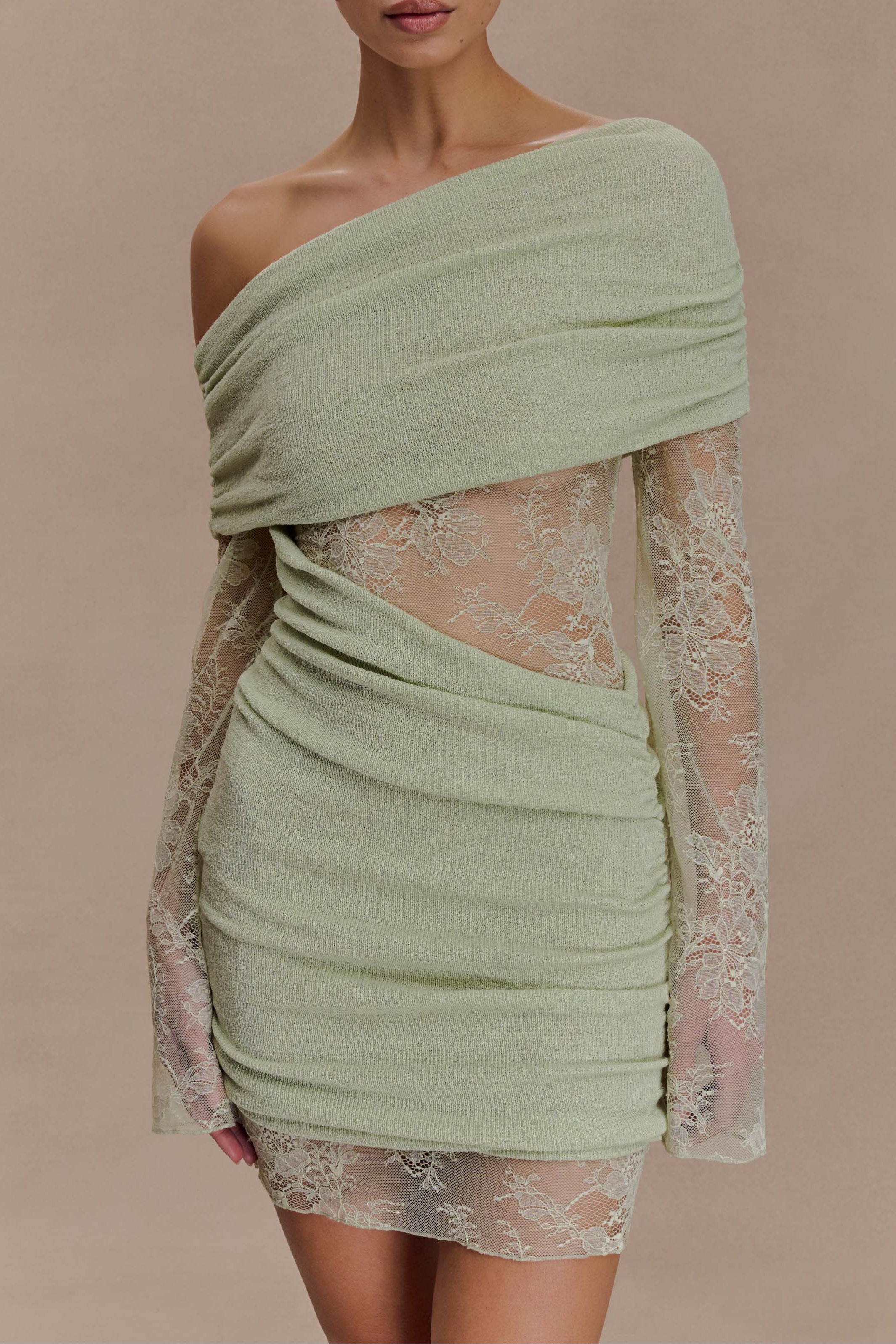 Lace Knit Mini Dress
