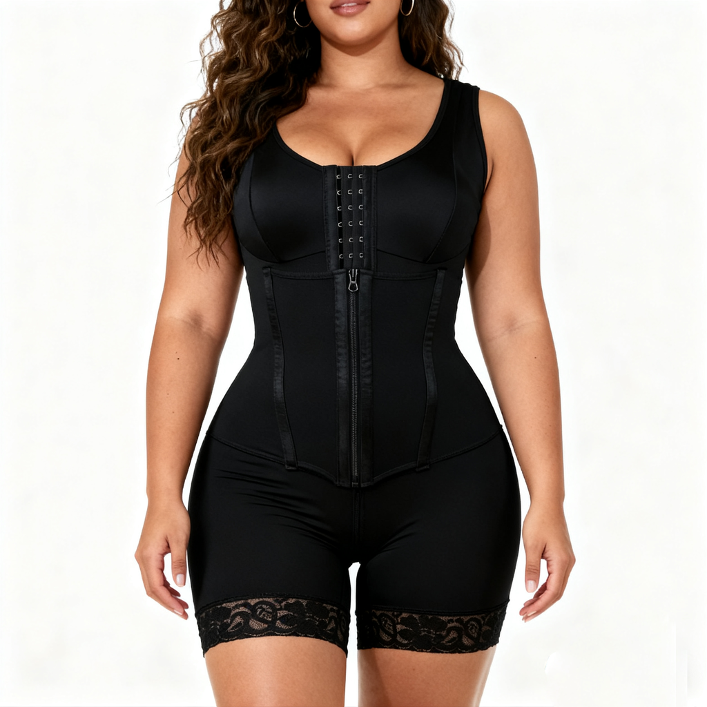 Sheer Mesh Waist-Snatching Sculpt Bodysuit