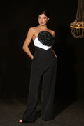 Kavaca Flower Strapless Maxi Jumpsuit