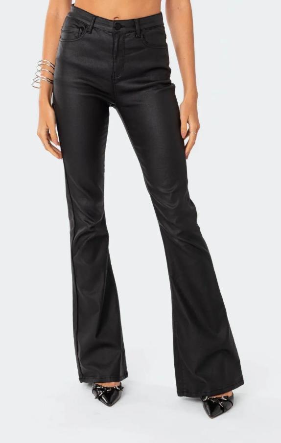 Urban Street Style Black Leather Pants