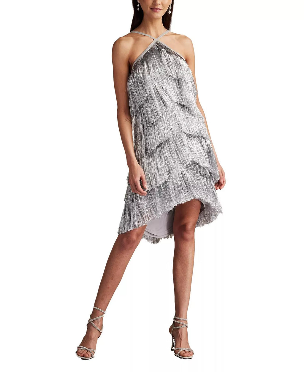 Remedy Metallic Fringe Mini Dress