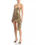 Wrapped Sequinned Mini Dress