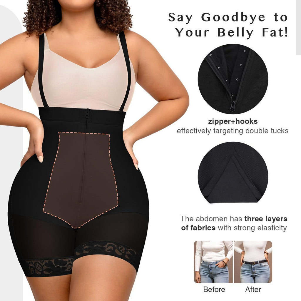 Sculpting Tummy Control Waist-Cinching Butt-Lifting Strappy Bodysuit