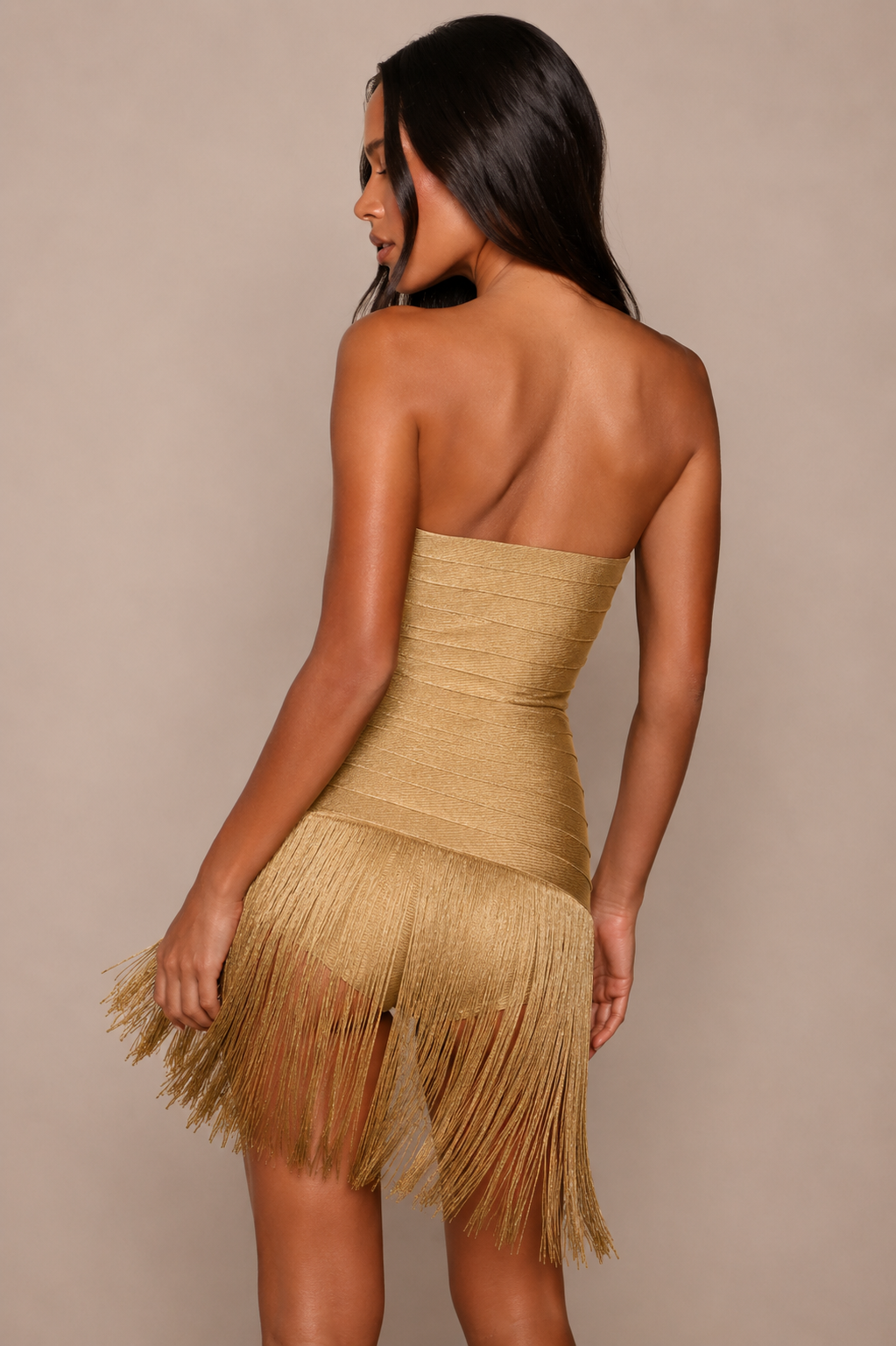 Bandage Tassel Hem Asymmetric Hem Top