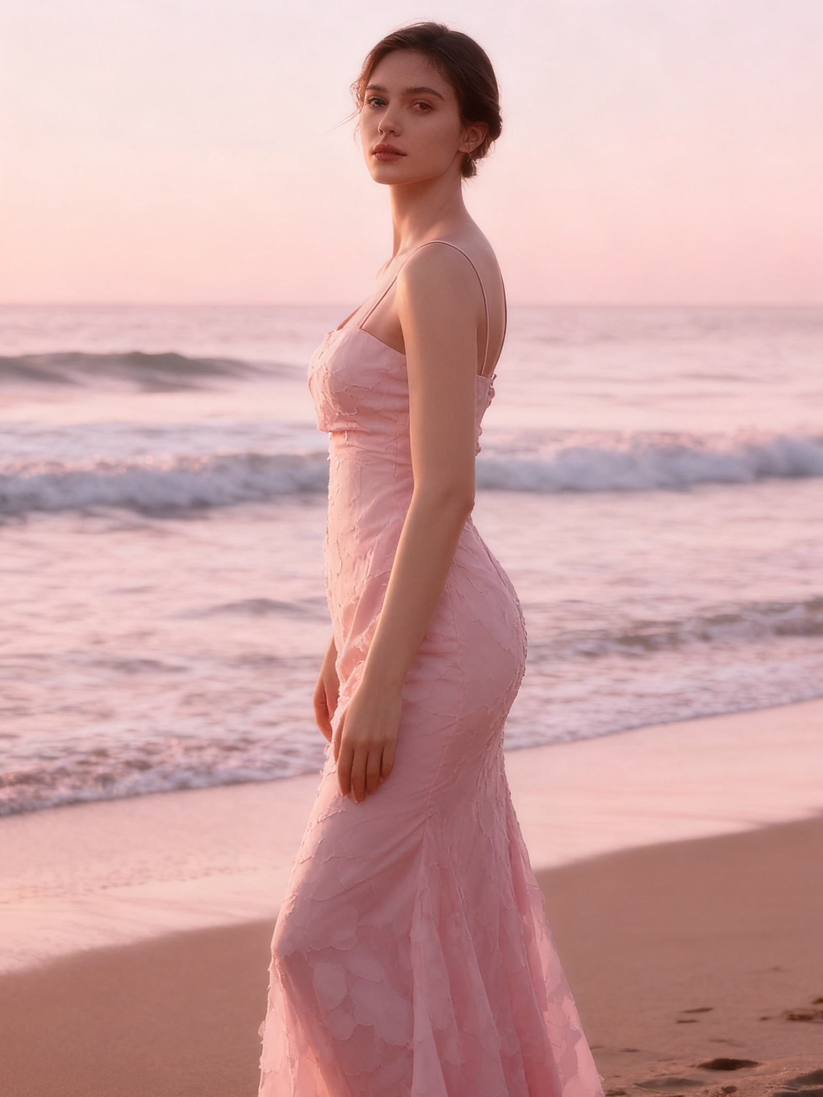 Lace Up Back Maxi Dress