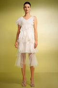 Xezey V-Neck Butterfly Wave Point Maxi Dress