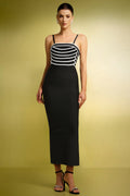 Ivy Sleeveless Streak Slit Bandage Maxi Dress