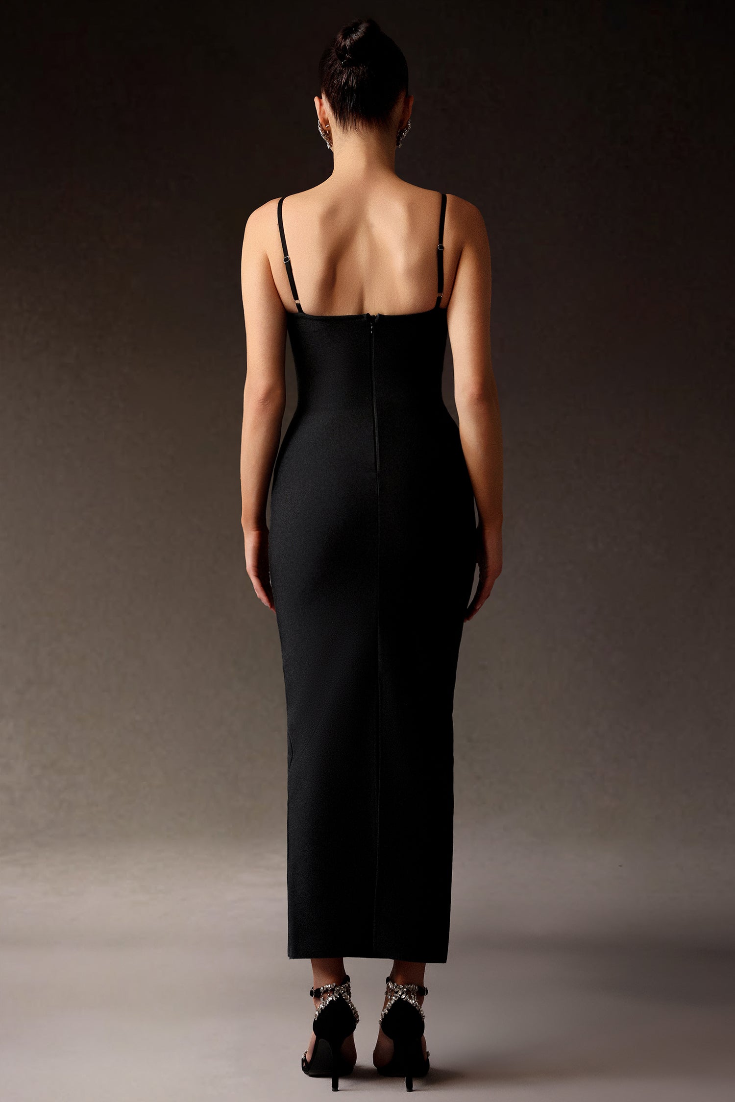 Eudase Sleeveless Diamond Bandage Maxi Dress