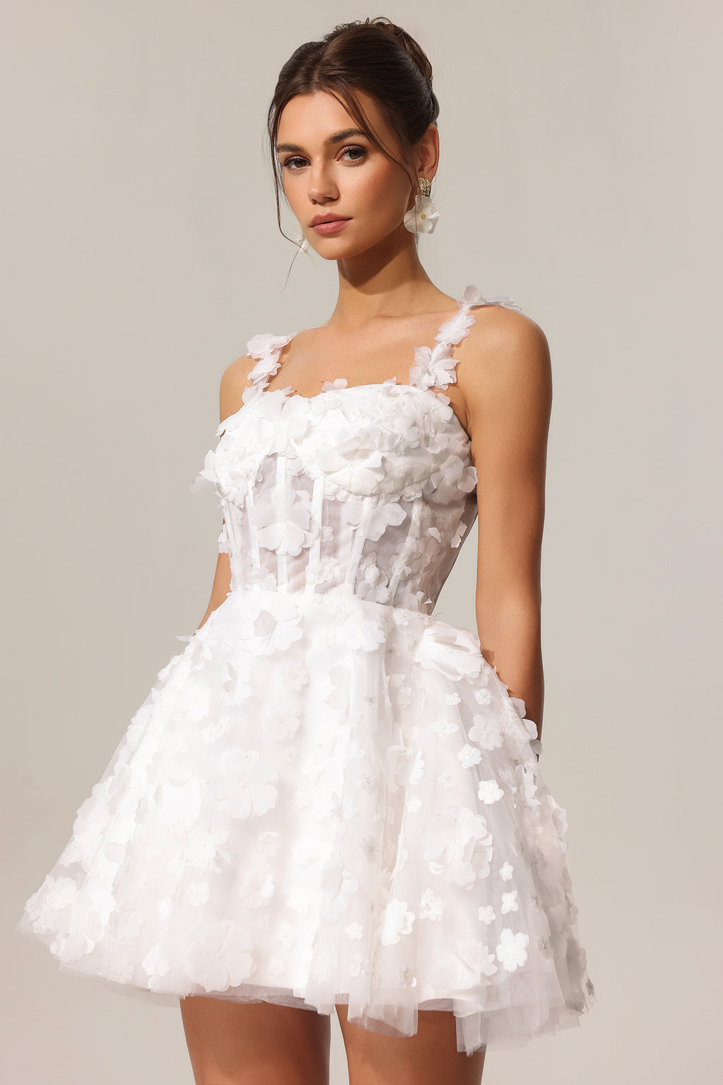 Lali Sleeveless Flowers Mini Dress