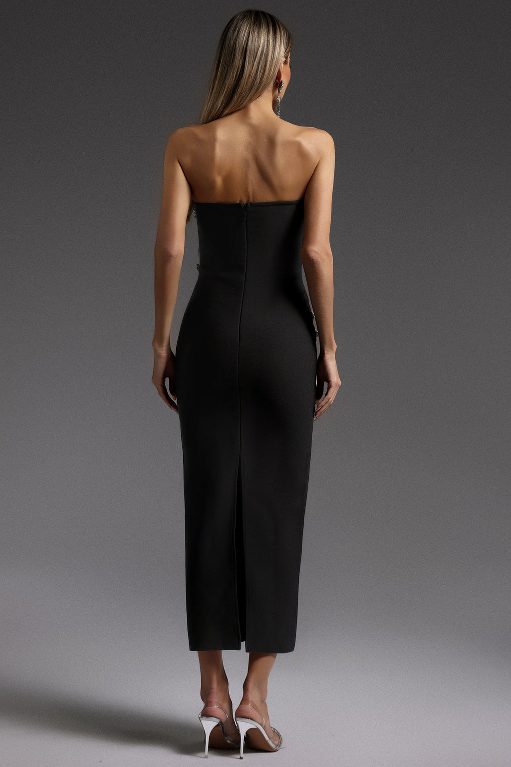 Oga Seeveless Diamond Bandage Maxi Dress