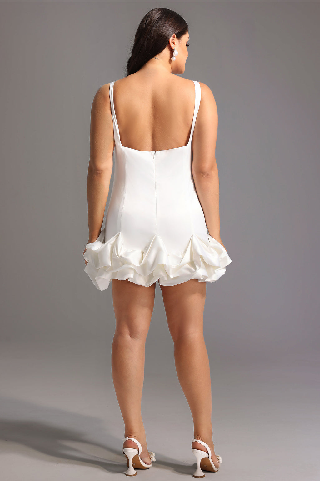 Samiya Slim Satin Mini Dress