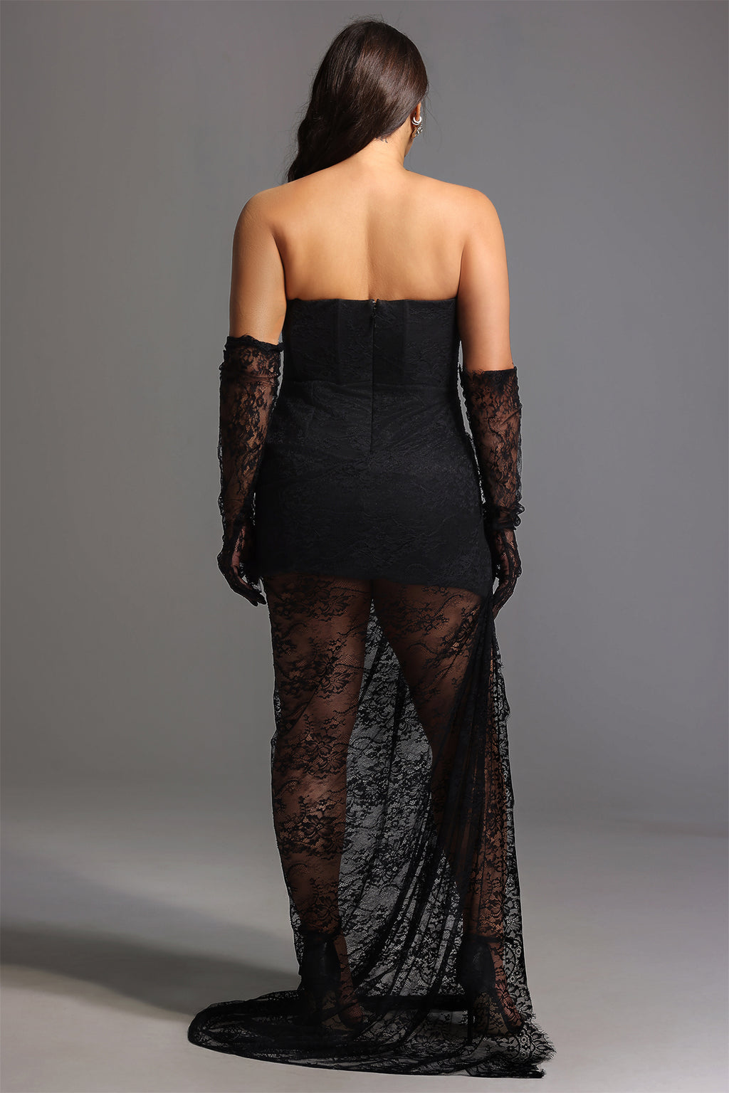 Thandiwe Lace Strapless Maxi Dress