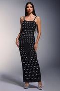 Naya Hollow Diamond Bandage  Maxi Dress