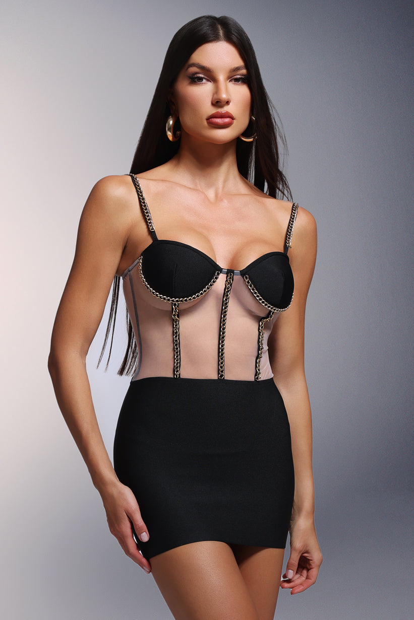 Nunna Sleeveless Bandage Mini Dress