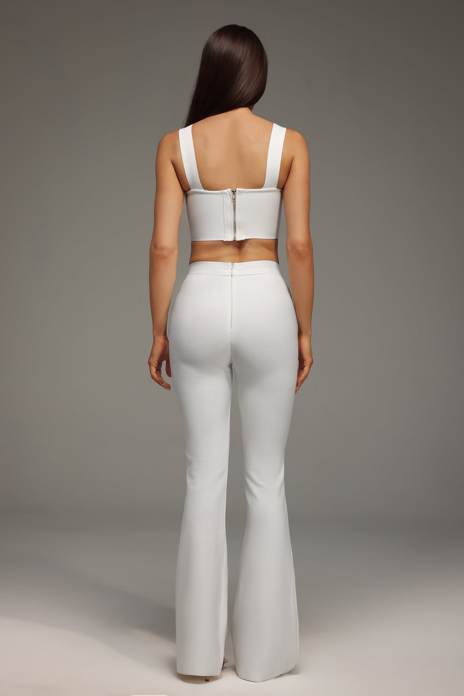 Ziska Sleeveless Hollow Out Concatenate Bandage Two Piece Set
