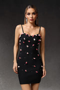 Sue Sleeveless  Flowers Bandage Maxi Dress