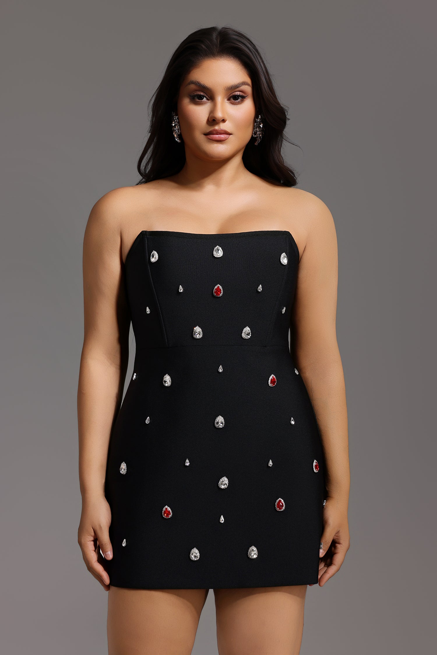 Shalissa Sleeveless Diamond Mini Dress