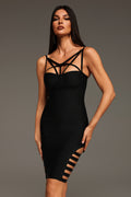 Orana Sleeveless Hollow Out Bandage Midi Dress