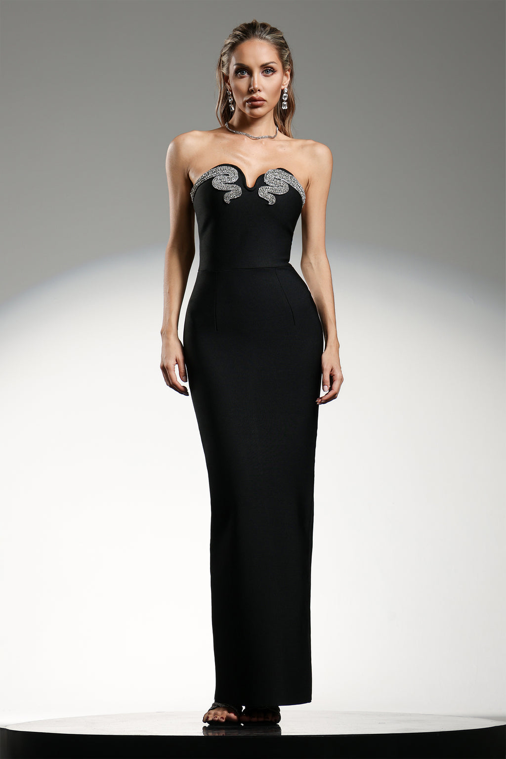 Nunna Diamond Strapless Dress