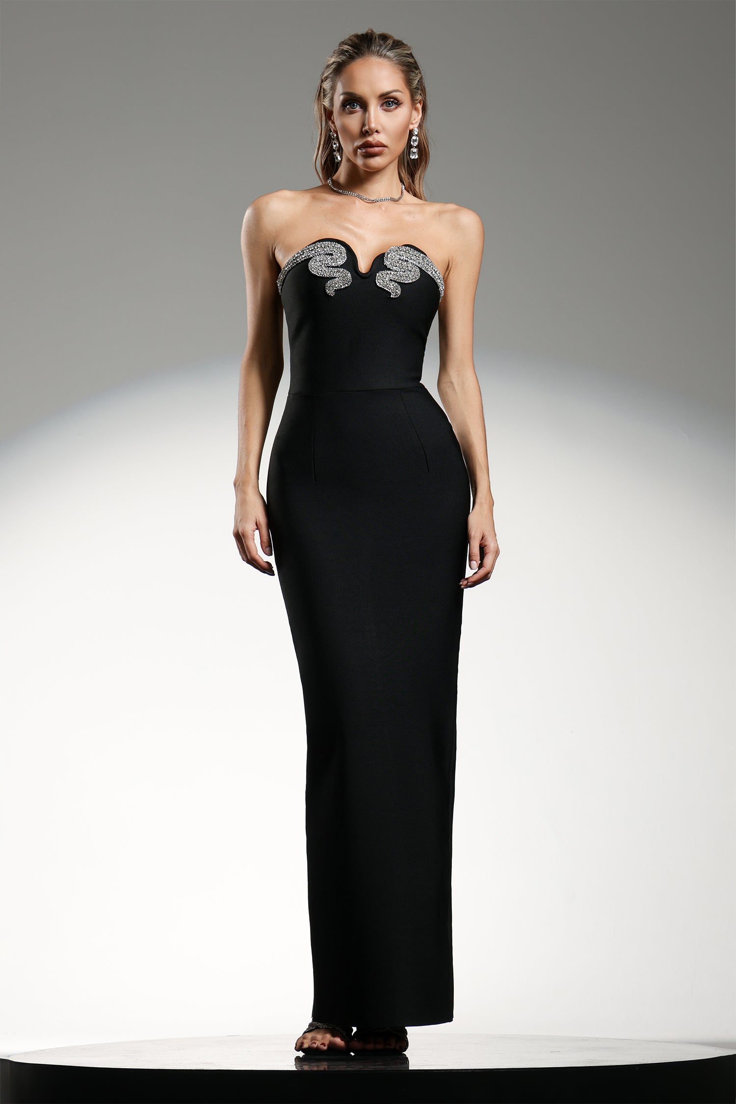 Nunna Diamond Strapless Dress
